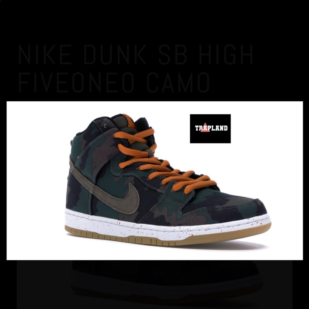 NIKE DUNK SB HIGH FIVEONEO CAMO